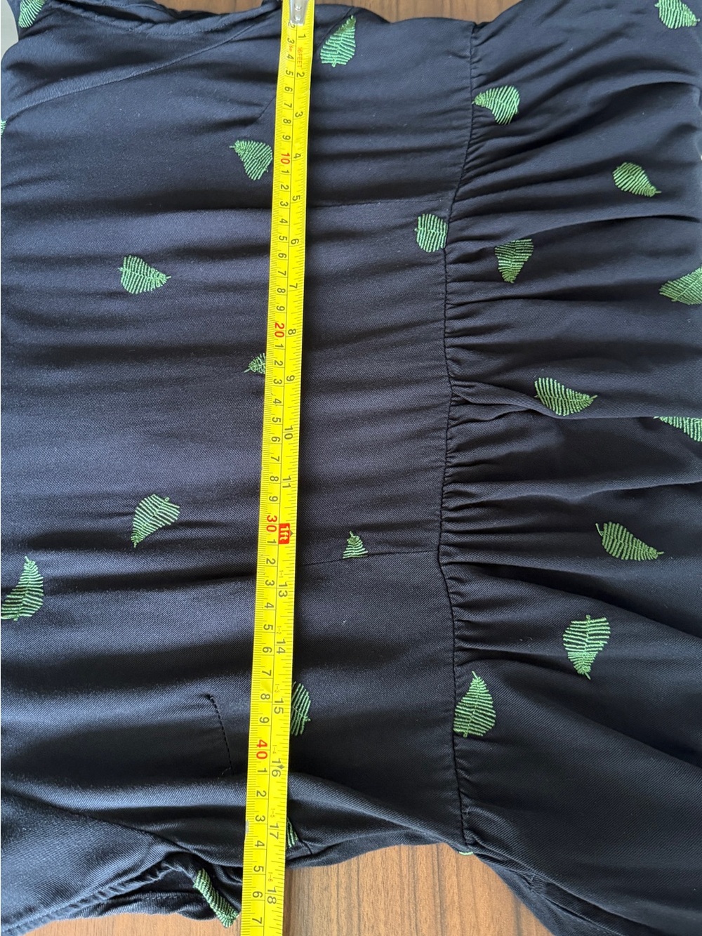 Disturbia Osmunda Fern Embroidered Mini Skater Dress US 10 Black Green Goth - Picture 12 of 15